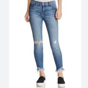 PISTOLA Audrey Distressed Frayed Skinny Jeans Santa Cruz Blue 27 NEW DEFECT